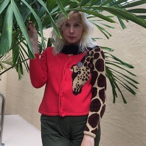 SOLD. COPY - Belle pointe Vintage 80’s Giraffe Sweater med